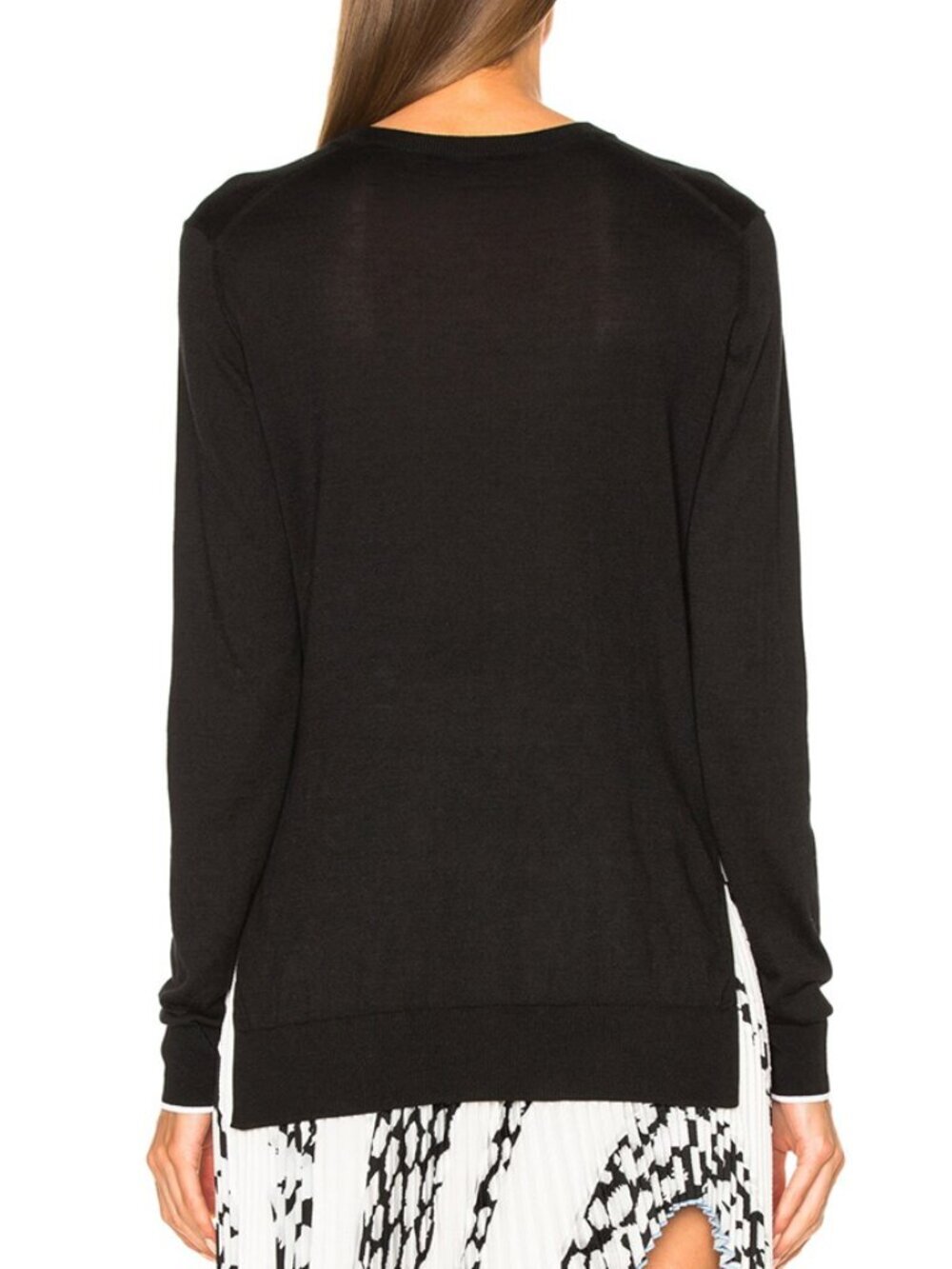 Proenza Schouler Black Heart Cut Out Cotton Sweater Size S - Picture 2 of 7